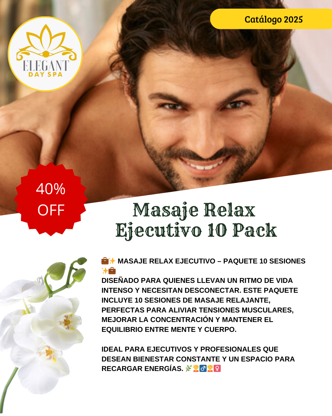 Masaje Relax
Ejecutivo 10 Pack
(50min)