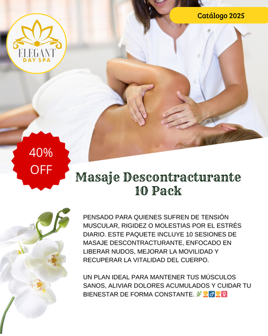 Masaje Descontracturante 10 Pack